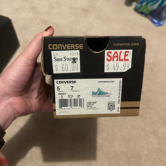 Converse Turquoise Canvas Sneakers - Picture 5 of 5